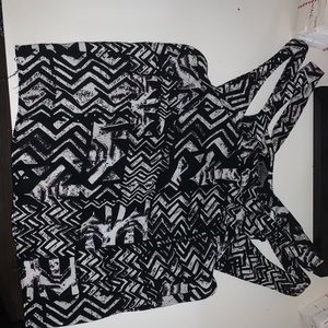 Black and white Angie crop top